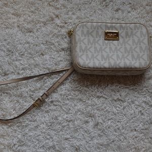 MK White Crossbody Bag